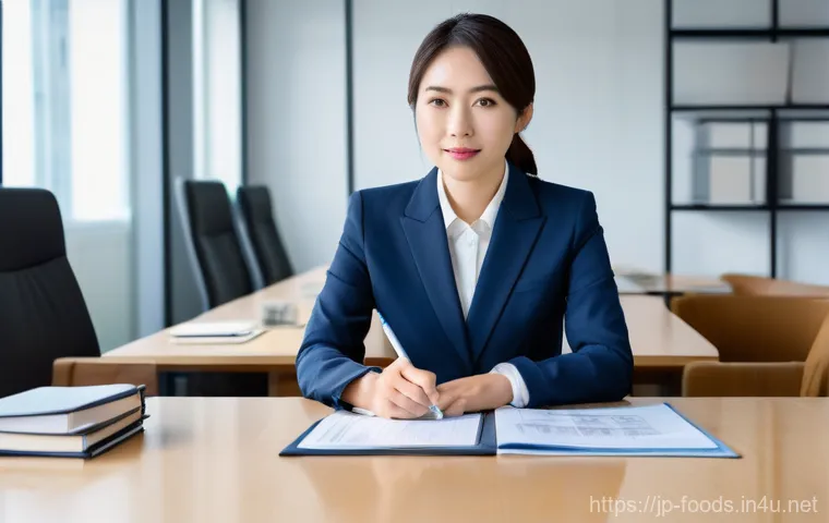 식품위생관리자 연봉협상 팁 - **Prompt 1: Reflecting on Accomplishments for Career Confidence**
    "A confident Japanese woman in...